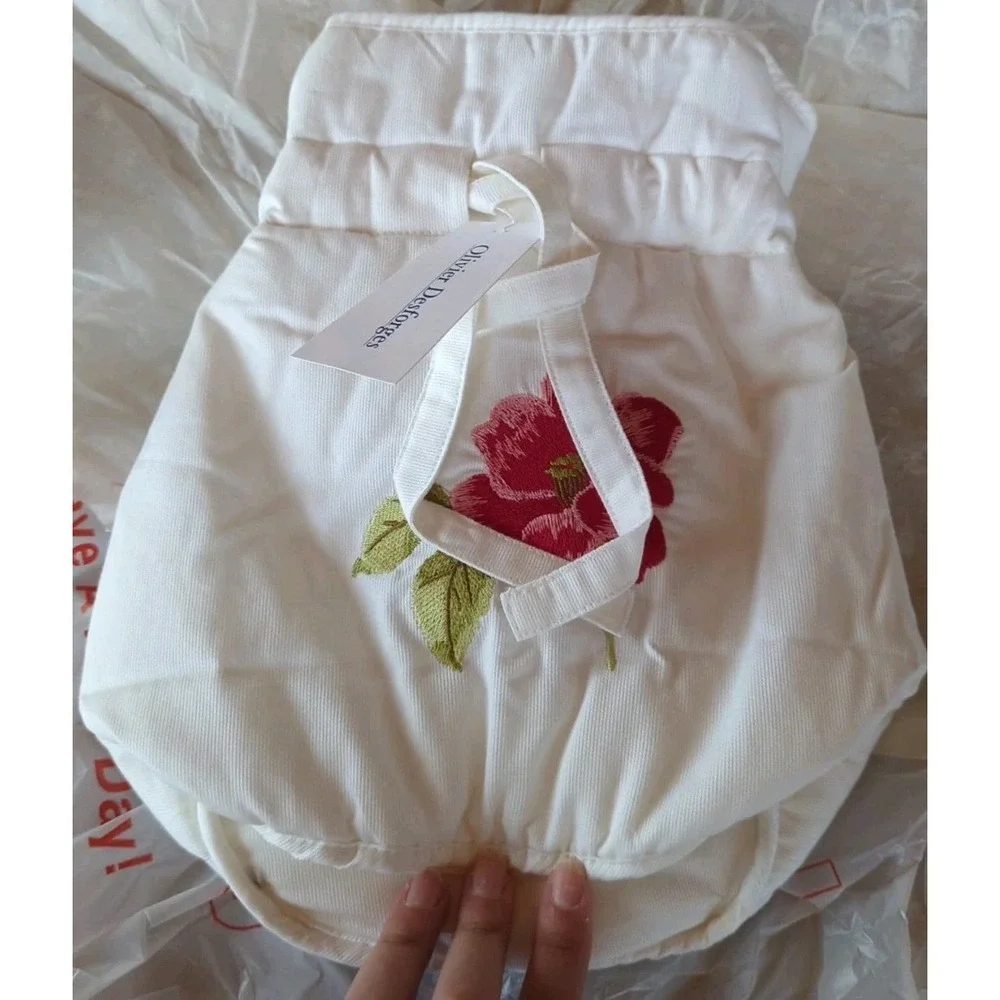 New Vintage Yves Delorme Olivier Desforges Elvire White Purse Round